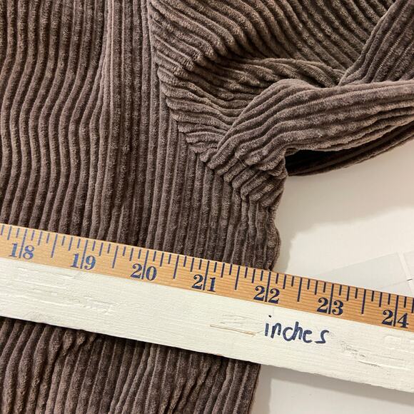J.Jill Corduroy Shirt Jacket Shaket Size Medium Brown Button Closure - Picture 7 of 10